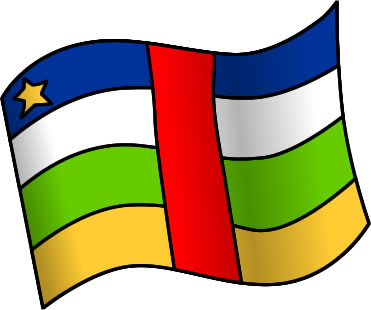 中央アフリカの国旗のイラスト画像1