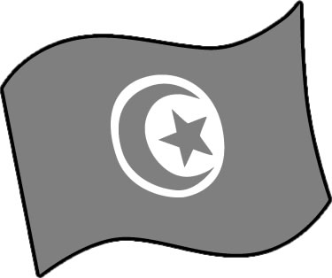 チュニジアの国旗のイラスト画像4