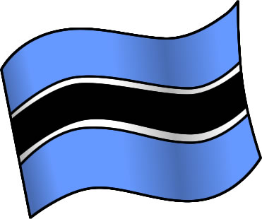 ボツワナの国旗のイラスト画像1