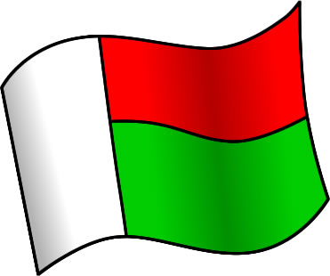 マダガスカルの国旗のイラスト画像1