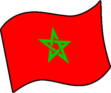 モロッコの国旗のイラスト画像3