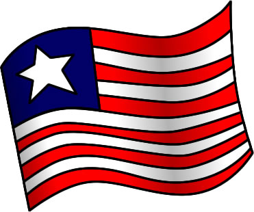 リベリアの国旗のイラスト画像1