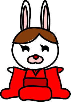 袴ウサギ、着物ウサギのイラスト画像3