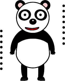 目が点のパンダのイラスト画像