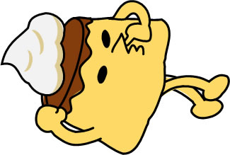 寝そべっているプリンのイラスト画像1