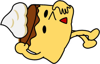 寝そべっているプリンのイラスト画像2