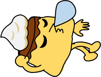 寝そべっているプリンのイラスト画像3