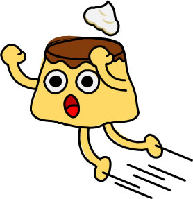 ジャンプするプリンのイラスト画像2
