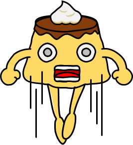 ジャンプするプリンのイラスト画像3