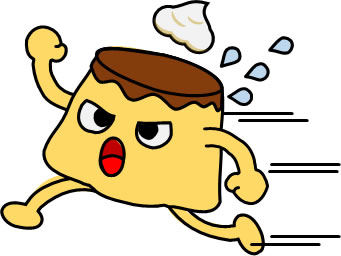 走るプリンのイラスト画像2