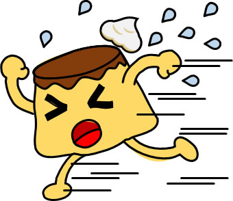 走るプリンのイラスト画像3