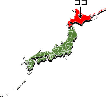 北海道の場所を示すイラスト画像3