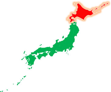 北海道の場所を示すイラスト画像5