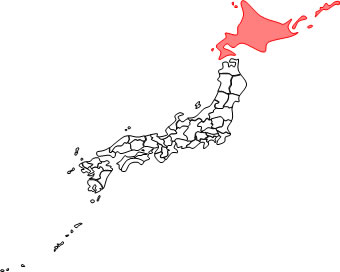 北海道の場所を示すイラスト画像6