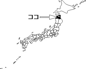 青森県の場所を示すイラスト画像4