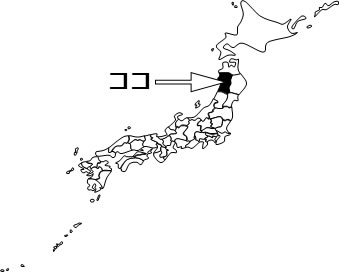 秋田県の場所を示すイラスト画像4