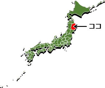 岩手県の場所を示すイラスト画像3