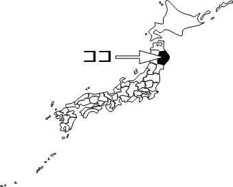 岩手県の場所を示すイラスト画像4