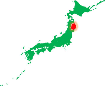 岩手県の場所を示すイラスト画像5
