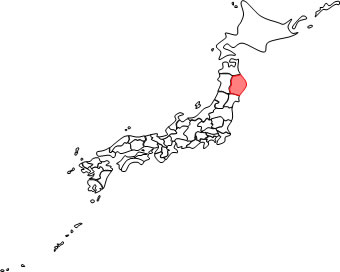 岩手県の場所を示すイラスト画像6