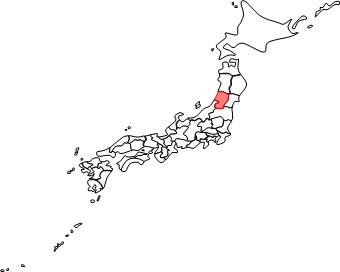 山形県の場所を示すイラスト画像6