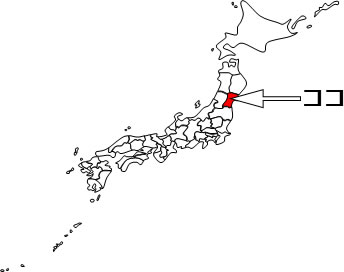 宮城県の場所を示すイラスト画像4