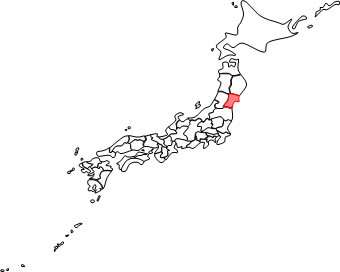 宮城県の場所を示すイラスト画像6