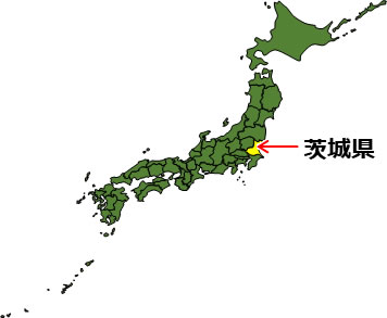 茨城県の場所を示すイラスト画像1