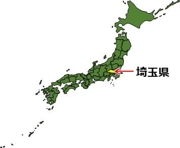 埼玉県の場所を示すイラスト画像1