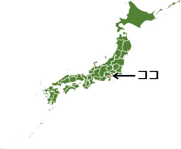 神奈川県の場所を示すイラスト画像3