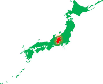 長野県の場所を示すイラスト画像5