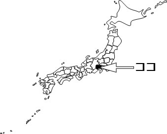 山梨県の場所を示すイラスト画像4