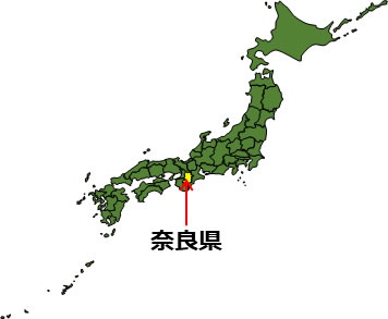 奈良県の場所を示すイラスト画像1