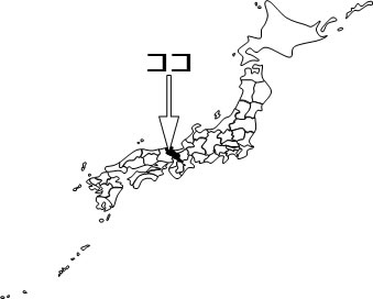 京都府の場所を示すイラスト画像4