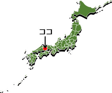 岡山県の場所を示すイラスト画像3