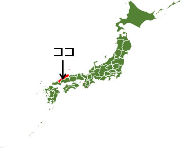 島根県の場所を示すイラスト画像3