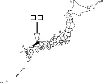 島根県の場所を示すイラスト画像4