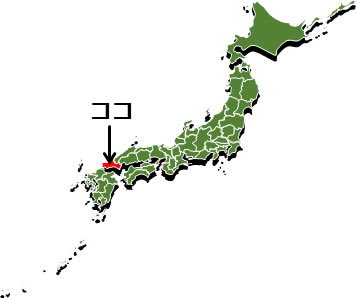 山口県の場所を示すイラスト画像3