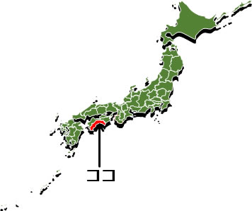 高知県の場所を示すイラスト画像3