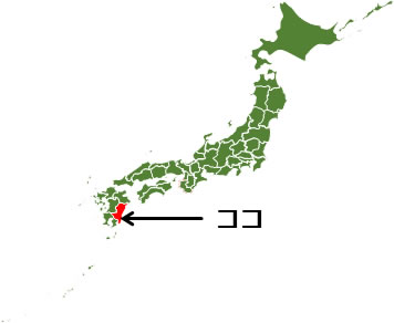 宮崎県の場所を示すイラスト画像3