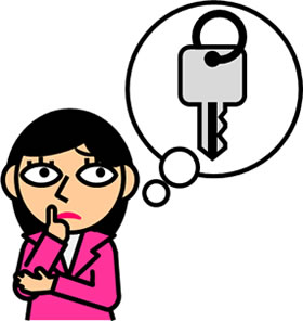 カギの閉め忘れを気にする人のイラスト画像1