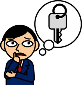カギの閉め忘れを気にする人のイラスト画像4