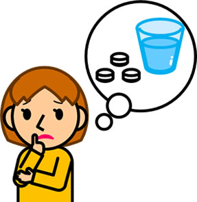薬を気にする人のイラスト画像1