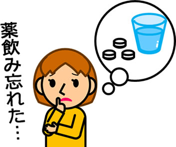 薬を気にする人のイラスト画像3