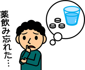 薬を気にする人のイラスト画像6