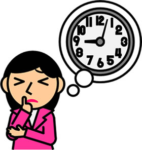時間を気にする人のイラスト画像1