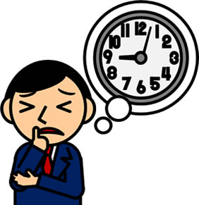 時間を気にする人のイラスト画像4