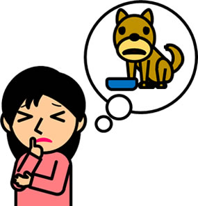 ペットを気にする人のイラスト画像1