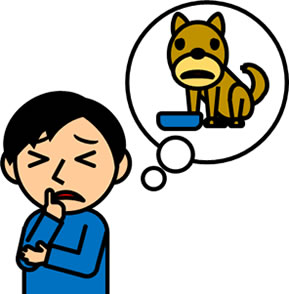 ペットを気にする人のイラスト画像4