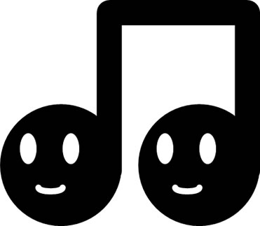 八分音符二連符のキャラクター風イラスト画像1